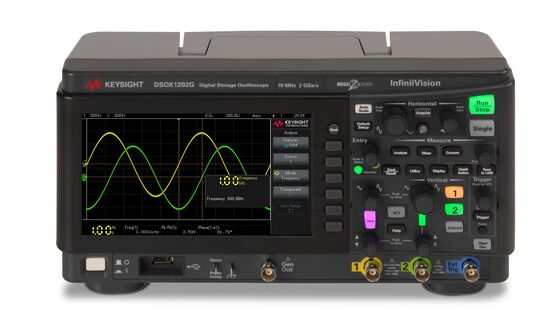 Κλειδί οσκιλοσκόπια Essential XR1-class Οσκιλοσκόπιο-DSOX1202G παρέχει 70MHz εύρους ζώνης σε 2 αναλογικά κανάλια και ενσωματωμένη γεννήτρια μορφής κύματος