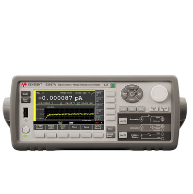 Keysight B2987A Electrometer High Resistance Meter with 0.01 fA Resolution and 10 PΩ Measurement Battery-Powered