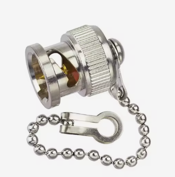 Brass Material Dust Cap with IP67 Waterproof Protection and 50Ω Impedance for BNC Connector Shield